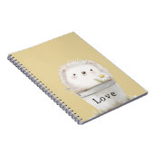 Carnet Marguerite Fleur de Pissenlit Jaune Doré Hérisson (Côté Droit)