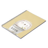 Carnet Marguerite Fleur de Pissenlit Jaune Doré Hérisson (Côté gauche)