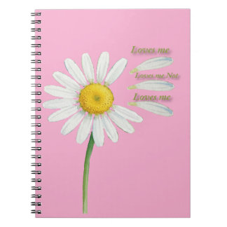 Carnet Marguerite "Je t'aime, je ne t'aime pas" - Aquarel