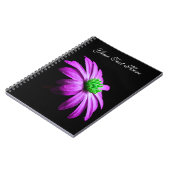 Carnet Marguerite rose et verte (Côté gauche)