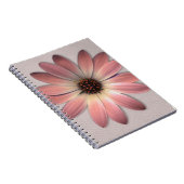 Carnet Marguerite Rose - Image de Fond de Texture en Cuir (Côté Droit)