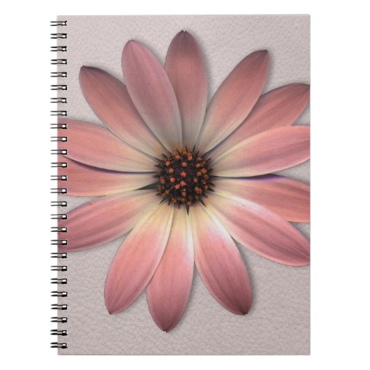 Carnet Marguerite Rose - Image de Fond de Texture en Cuir (Devant)