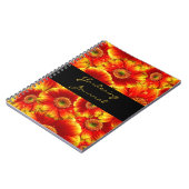 Carnet Marguerites de Gerbera jaune et orange (Côté gauche)