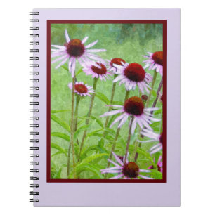Carnet marguerites peintes en rose