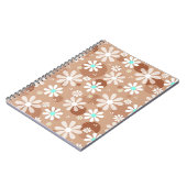 Carnet Marguerites rétro et Pois Brown (Côté gauche)