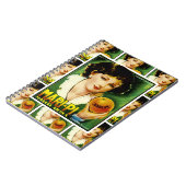 Carnet Mari Pi Orange Étiquette multi-impression (Côté gauche)