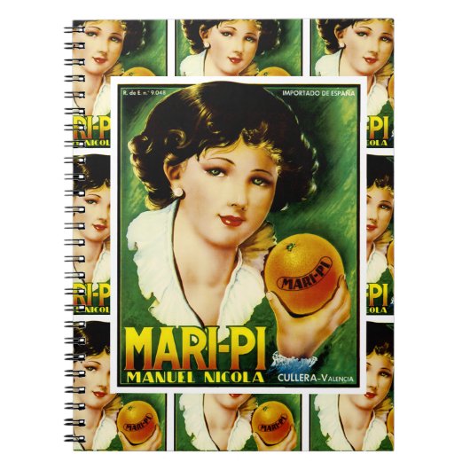 Carnet Mari Pi Orange Étiquette multi-impression (Devant)