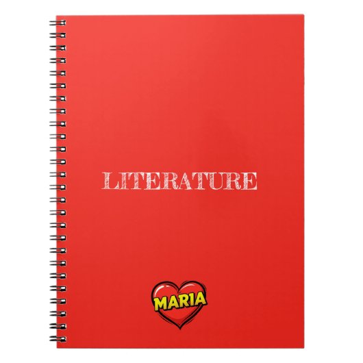 Carnet Maria Heart Rouge (Devant)