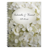 Carnet Mariage à fleurs d'Hydrangea blanc (Devant)