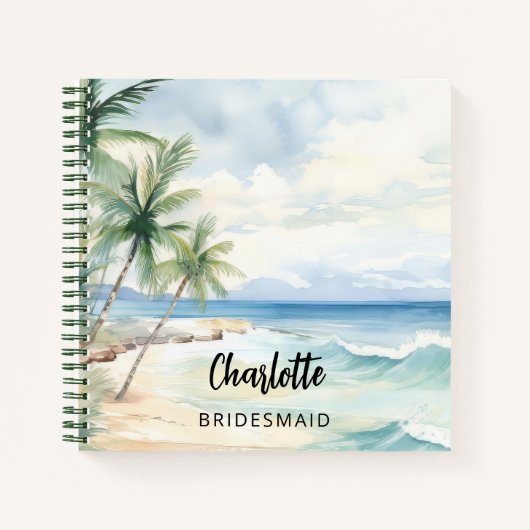 Carnet Mariage à la plage de Bridesmaid (Devant)