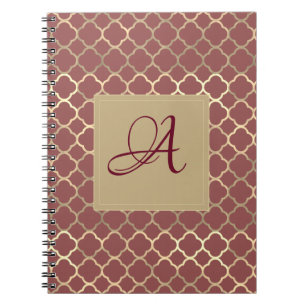 Carnet Mariage à Quatre Feuilles Décor Burgundy Soja Mono