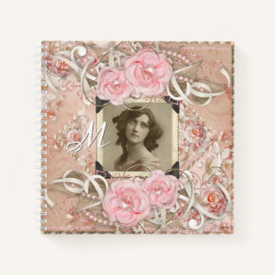 Carnet Mariage Anniversaire Victorien Bride Roses perles