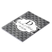 Carnet Mariage Art déco Vintage Noir & Argent (Côté gauche)