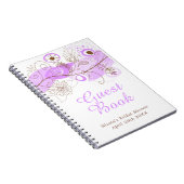 Carnet Mariage avec une touche florale violette (Côté Droit)