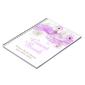 Carnet Mariage avec une touche florale violette (Côté gauche)