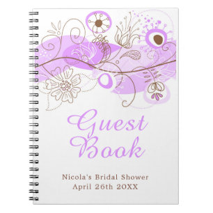 Carnet Mariage avec une touche florale violette