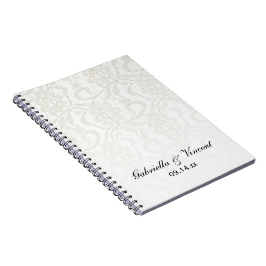 Carnet Mariage blanc dentelle (Côté Droit)