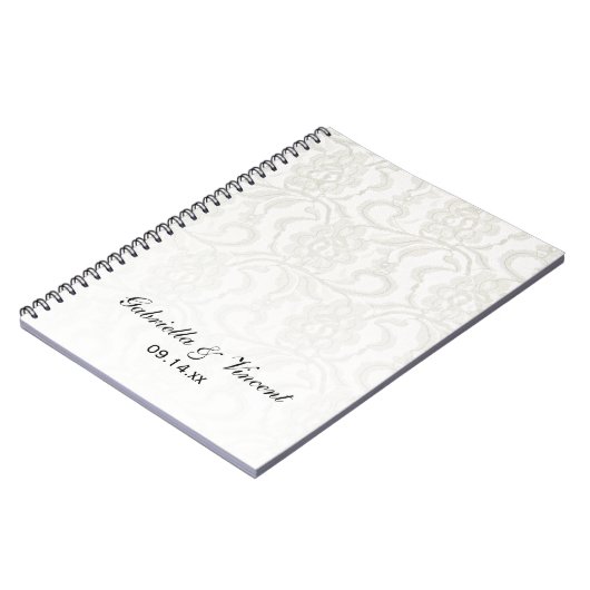 Carnet Mariage blanc dentelle (Côté gauche)