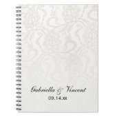Carnet Mariage blanc dentelle (Devant)