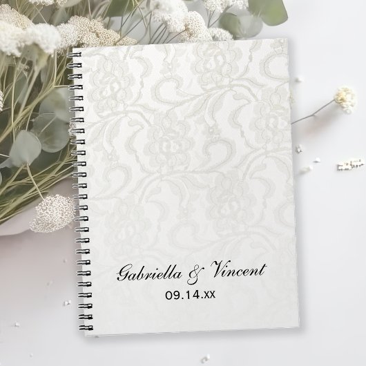 Carnet Mariage blanc dentelle
