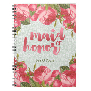 Carnet Mariage blanc et vert de Domestique-de-Honneur de
