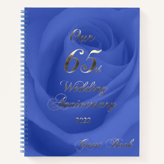 Carnet mariage Blue Sapphire 2022 Notre 65e anniversaire (Devant)