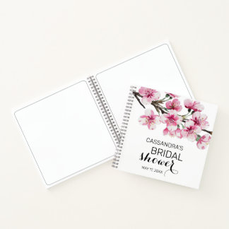 Carnet Mariage botanique à la floraison de cerisier rose