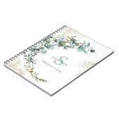 Carnet Mariage Botanique Pailleté Or Eucalyptus (Côté gauche)