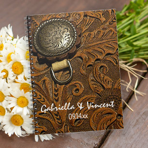 Carnet Mariage campagnard Brown Western Saddle