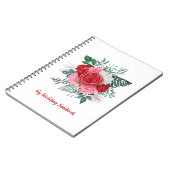 Carnet Mariage couleur rose rouge  (Côté gauche)