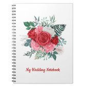 Carnet Mariage couleur rose rouge  (Devant)