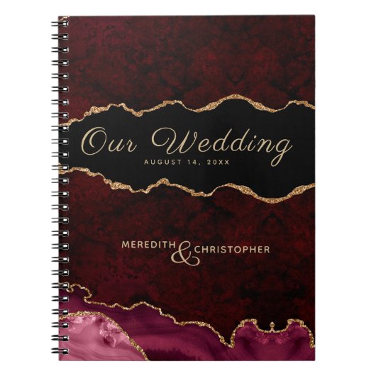 Carnet Mariage d'âge de la Parties scintillant d'or de Bo (Devant)