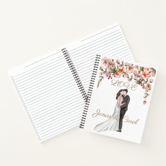 Carnet Mariage d'amour personnalisé Modifier dans le papi (Intérieur)