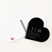 Carnet Mariage d'amour simple formel noir et blanc (Intérieur)