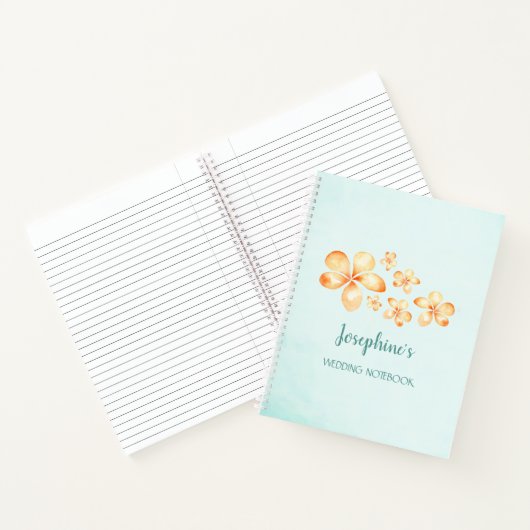 Carnet Mariage d'aquarelle Island Plumeria (Intérieur)