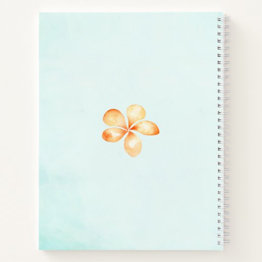 Carnet Mariage d'aquarelle Island Plumeria (Dos)