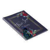 Carnet Mariage de automne d'hiver Peacock Blue Burgundy (Côté Droit)