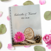 Carnet Mariage de bois rose rustique