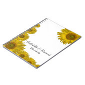 Carnet Mariage de bord de tournesol jaune (Côté gauche)