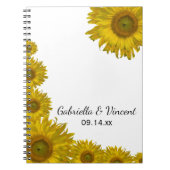 Carnet Mariage de bord de tournesol jaune (Devant)