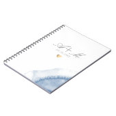 Carnet Mariage de détails de couleur d'eau bleue (Côté gauche)