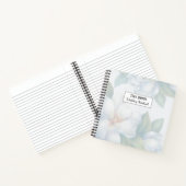 Carnet Mariage de fleurs de bois blanc argenté (Intérieur)