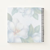 Carnet Mariage de fleurs de bois blanc argenté (Dos)