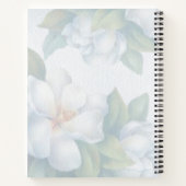 Carnet Mariage de fleurs de bois blanc argenté (Dos)