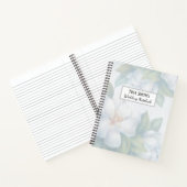 Carnet Mariage de fleurs de bois blanc argenté (Intérieur)