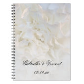 Carnet Mariage de fleurs de carnation blanche (Devant)