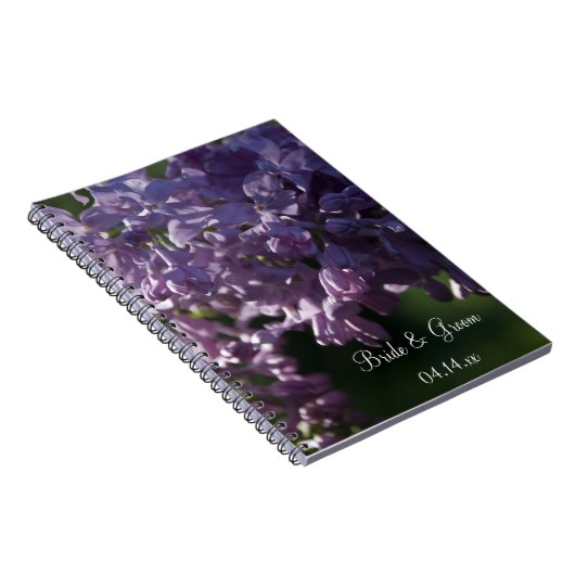 Carnet Mariage de fleurs violettes Lilac (Côté Droit)