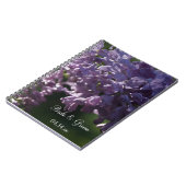 Carnet Mariage de fleurs violettes Lilac (Côté gauche)