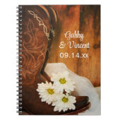 Carnet Mariage de l'Ouest des marguerites blanches et des (Devant)
