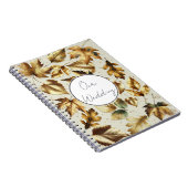 Carnet Mariage de Luxe Automne Bronze Doré Abricot Beige (Côté Droit)